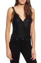 Women's 4si3nna Lace Surplice Bodysuit - Black