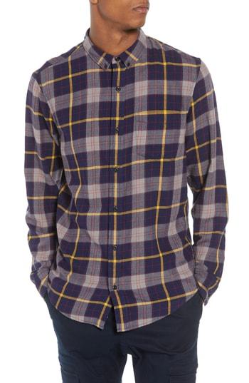Men's The Rail Brushed Plaid Shirt - Blue