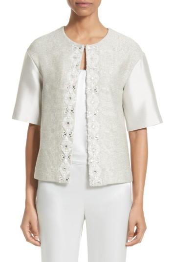 Women's St. John Collection Beaded Jasmine Sparkle Knit Jacket