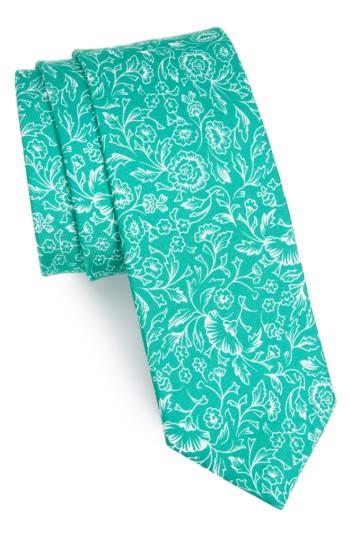 Men's The Tie Bar Bracken Blossom Silk Tie, Size - Green