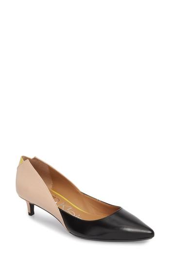 Women's Calvin Klein Grayce Pointy Toe Pump M - Black