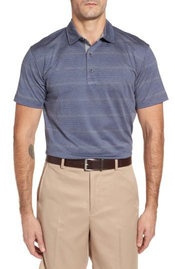 Men's Bobby Jones R18 Tech Static Stripe Polo - Blue