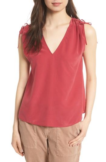 Women's Joie Alisha Tie Shoulder Silk Top - Red