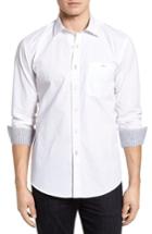 Men's Bugatchi Dots Etc. Shaped Fit Sport Shirt - White