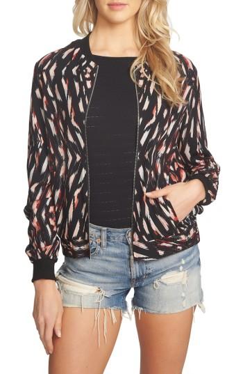 Women's 1.state Print Bomber Jacket - Black