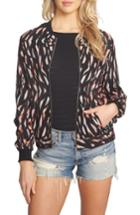 Women's 1.state Print Bomber Jacket - Black