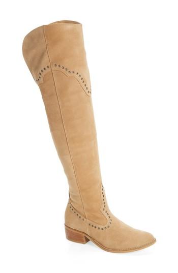 Women's Matisse Studded Western Over The Knee Boot .5 M - Beige