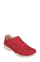Women's Earth Serval Perforated Sneaker M - Red