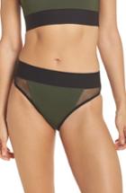 Women's Ultracor Reef Sport Mesh High-waist Bikini Bottoms - Green