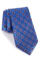 Men's Nordstrom Men's Shop Net Grid Silk Tie, Size - Blue