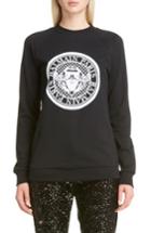 Women's Balmain Coin Logo Sweatshirt Us / 34 Fr - Black