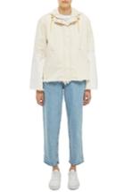 Women's Topshop Boutique Denim Crop Parka Us (fits Like 0) - Ivory