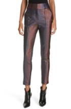Women's Veronica Beard Lago Metallic Crop Trousers - Pink