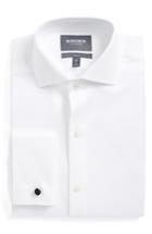 Men's Bonobos Capstone Pique Slim Fit Tuxedo Shirt 34 - White