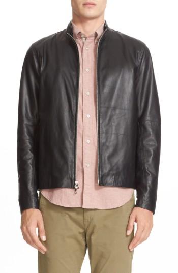 Men's Rag & Bone Agnes Lambskin Leather Jacket, Size - Black