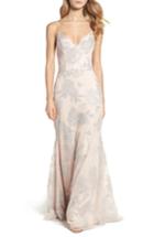 Women's Hayley Paige Occasions Metallic Tulle Gown - Beige