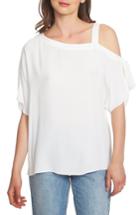 Women's 1.state One-shoulder Tie Sleeve Top - White