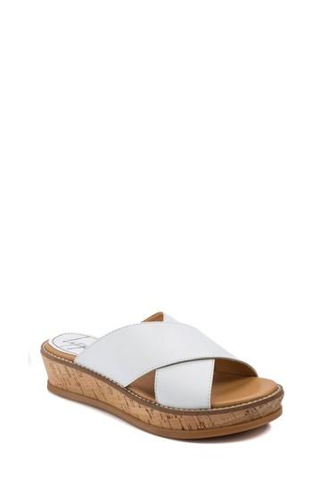 Women's Latigo Kayda Cross Strap Platform Sandal M - White