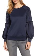 Women's Halogen Blouson Sleeve Sweatshirt, Size - Blue
