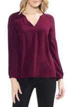 Women's Vince Camuto Bubble Sleeve Crepe Blouse, Size - Red