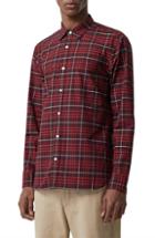 Men's Burberry George Check Sport Shirt - Red
