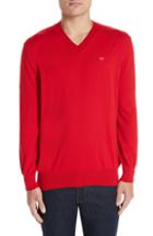 Men's Comme Des Garcons Play Cotton Logo Sweater - Red