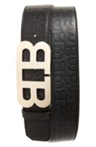 Men's Bally Stamped Logo Leather Belt - Black