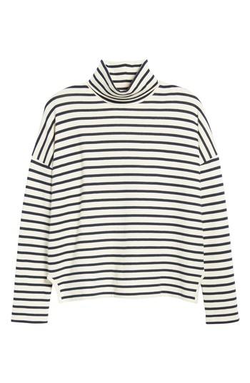 Women's Madewell Sailor Stripe Turtleneck Top - Ivory