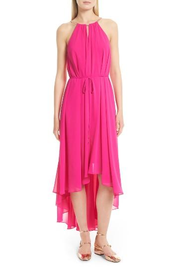 Women's Ted Baker London Harpah Pleat High/low Midi Dress - Pink