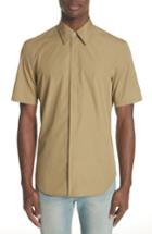 Men's Mm6 Maison Margiela Poplin Short Sleeve Woven Shirt Eu - Green