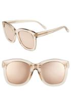 Women's Linda Farrow 56mm Mirrored Sunglasses - Ash/ Rose Gold