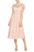 Women's Gal Meets Glam Collection Baby Bud Embroidered Fit & Flare Midi Dress (similar To 16w-18w) - Pink