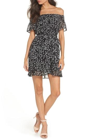 Women's Bardot Daria Off The Shoulder Minidress - Black