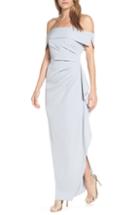 Women's Vince Camuto Off The Shoulder Crepe Gown - Blue