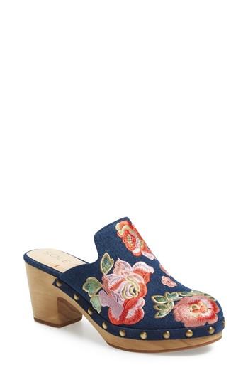 Women's Sole Society Madelina Clog .5 M - Blue