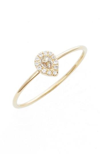 Women's Ef Collection Teardrop Diamond & Topaz Stack Ring