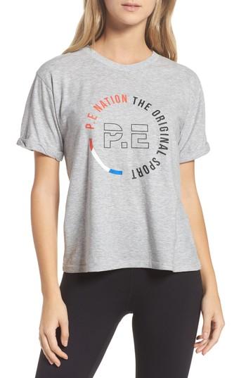 Women's P.e. Nation Jump Off Tee - Grey