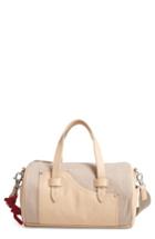 Ed Ellen Degeneres Mini Carml Leather & Canvas Barrel Bag -