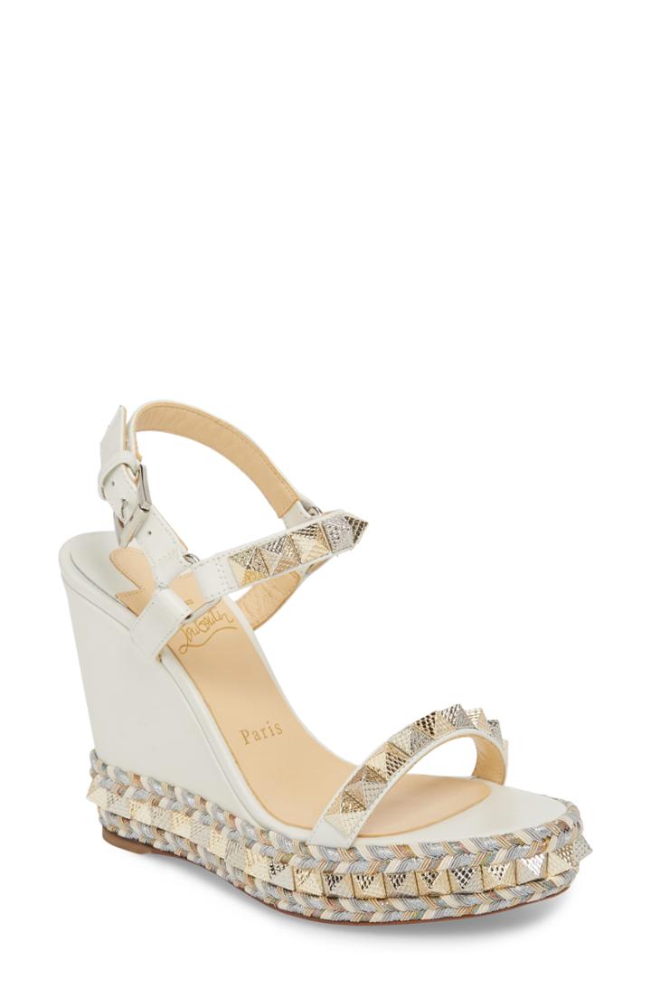 Women's Christian Louboutin Pyraclou Wedge Sandal