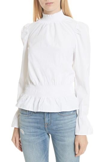 Women's Frame Smocked Poplin Top