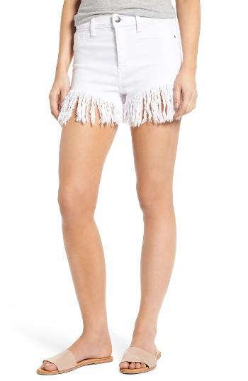 Women's Sp Black Fray Hem Denim Shorts