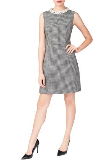 Women's Betsey Johnson Embellished Collar Sheath Dress