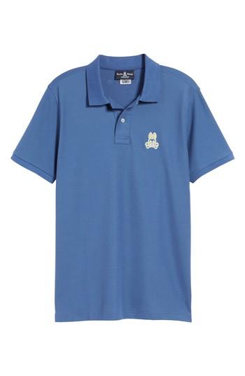 Men's Psycho Bunny Alto Bunny Polo (l) - Blue
