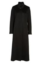 Petite Women's Fleurette Long Wool Coat P - Black