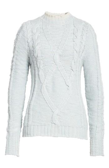 Women's Rebecca Taylor Mock Neck Wool Pullover - Blue