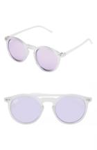 Women's Nem 50mm Mirrored Round Sunglasses - Clear Sky Blue/ Tint