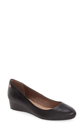 Women's Hush Puppies 'dot Admire' Wedge Pump M - Black