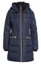 Women's Kensie Hooded Quilted Parka - Blue