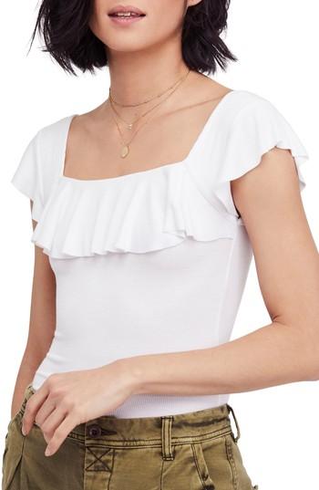 Women's Free People Last Call Ruffle Top - White