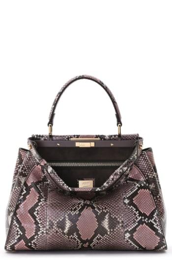 Fendi 'small Peekaboo' Genuine Python Satchel -